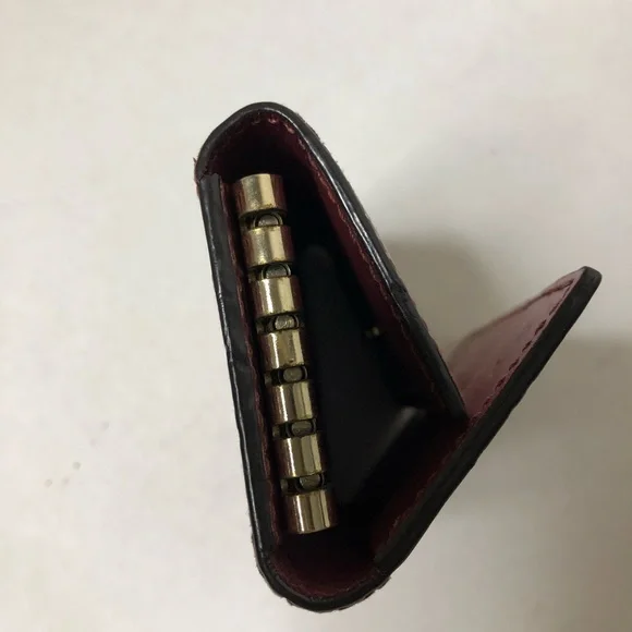 GUCCI 🌼 Authentic Pink Patent Leather GG Link Gold Heart Logo Key/Card Holder - Picture 7 of 15